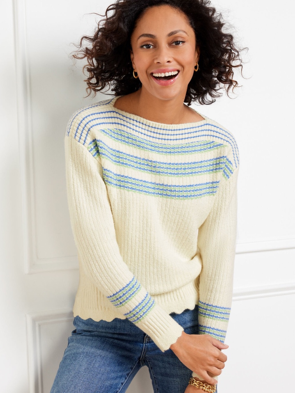 Talbots BATEAU NECK PULLOVER XL